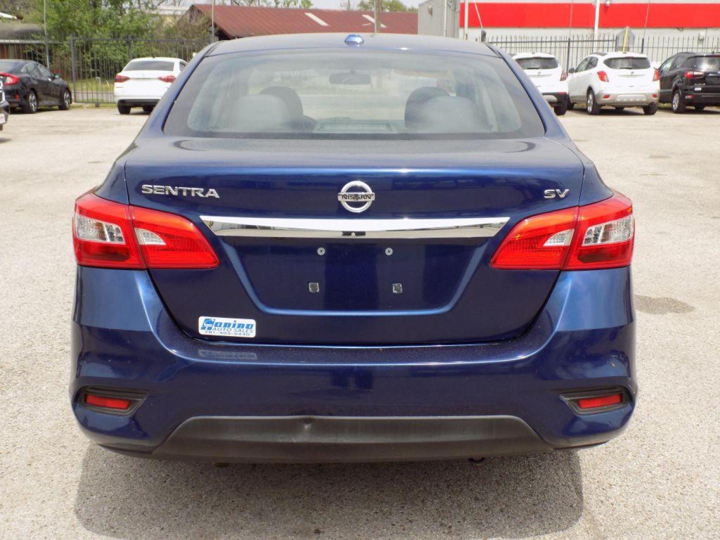 2019 BLUE NISSAN SENTRA S (3N1AB7AP4KL) with an 1.8L engine, Continuously Variable transmission, located at 830 E. Canino Rd., Houston, TX, 77037, (281) 405-0440, 38.358219, -81.729942 - Photo#4