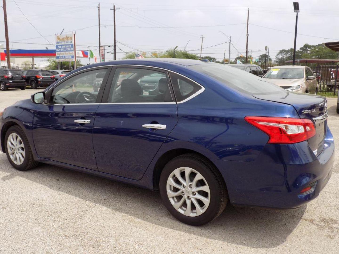 2019 BLUE NISSAN SENTRA S (3N1AB7AP4KL) with an 1.8L engine, Continuously Variable transmission, located at 830 E. Canino Rd., Houston, TX, 77037, (281) 405-0440, 38.358219, -81.729942 - Photo#5