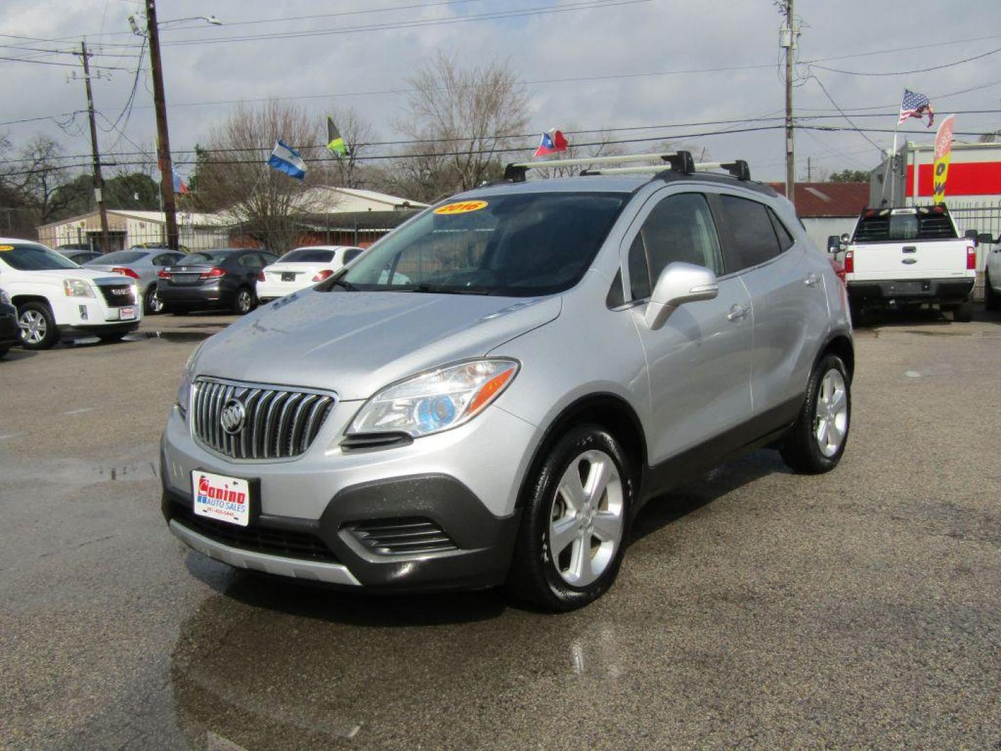 2016 SILVER BUICK ENCORE BASE (KL4CJASB7GB) with an 1.4L engine, Automatic transmission, located at 830 E. Canino Rd., Houston, TX, 77037, (281) 405-0440, 38.358219, -81.729942 - Photo#1
