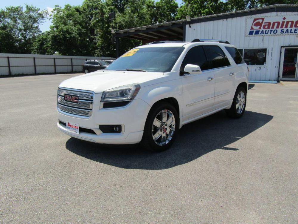 2014 WHITE GMC ACADIA DENALI (1GKKRTKD8EJ) with an 3.6L engine, Automatic transmission, located at 830 E. Canino Rd., Houston, TX, 77037, (281) 405-0440, 38.358219, -81.729942 - Photo #1