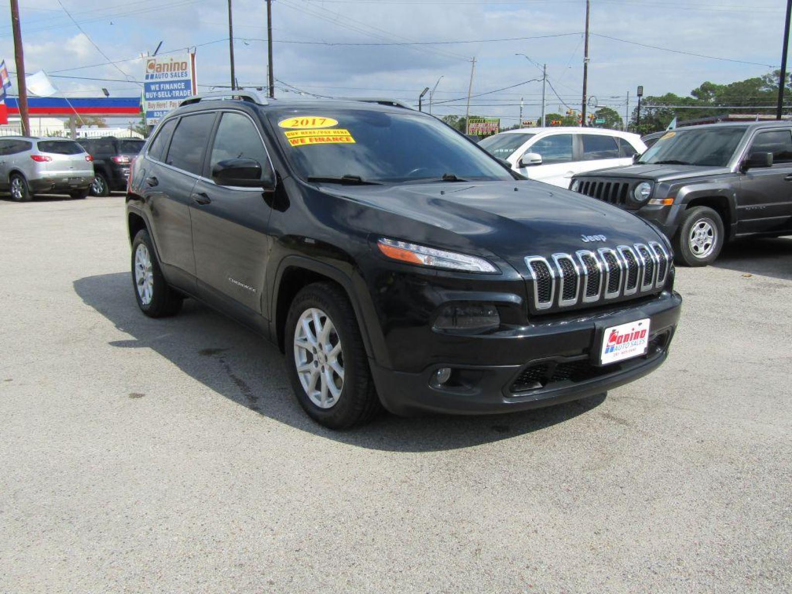 2017 BLACK JEEP CHEROKEE LATITUDE (1C4PJLCB8HW) with an 2.4L engine, Automatic transmission, located at 830 E. Canino Rd., Houston, TX, 77037, (281) 405-0440, 38.358219, -81.729942 - Photo #5