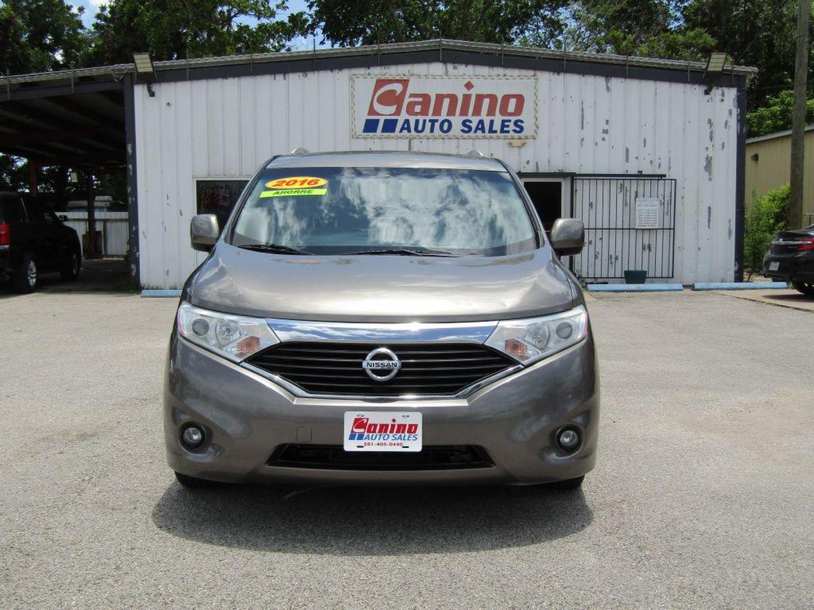 2016 GRAY NISSAN QUEST S (JN8AE2KP7G9) with an 3.5L engine, Continuously Variable transmission, located at 830 E. Canino Rd., Houston, TX, 77037, (281) 405-0440, 38.358219, -81.729942 - Photo #0