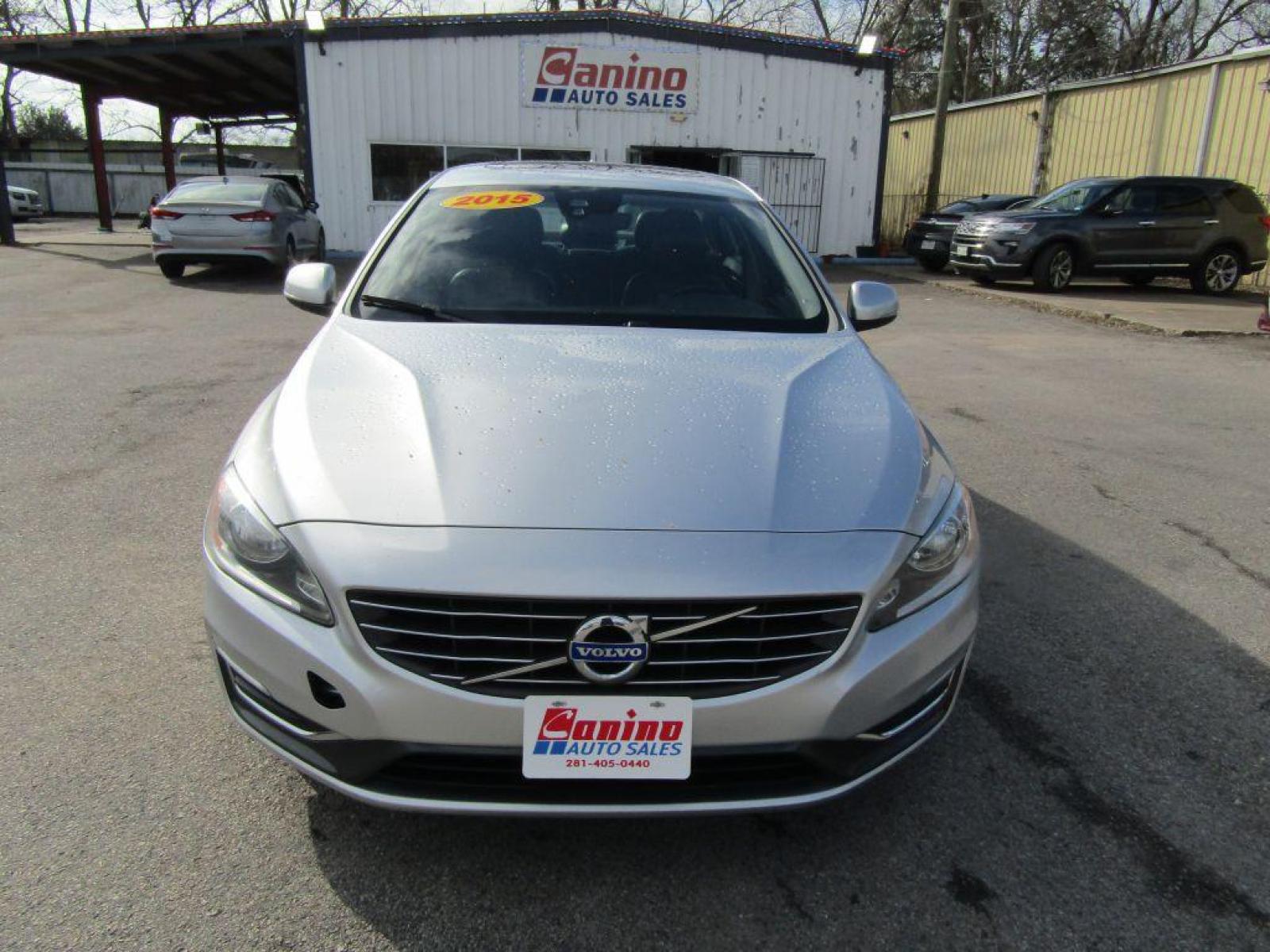 2015 SILVER VOLVO S60 PREMIER (YV126MFK3F1) with an 2.0L engine, Automatic transmission, located at 830 E. Canino Rd., Houston, TX, 77037, (281) 405-0440, 38.358219, -81.729942 - Photo #0