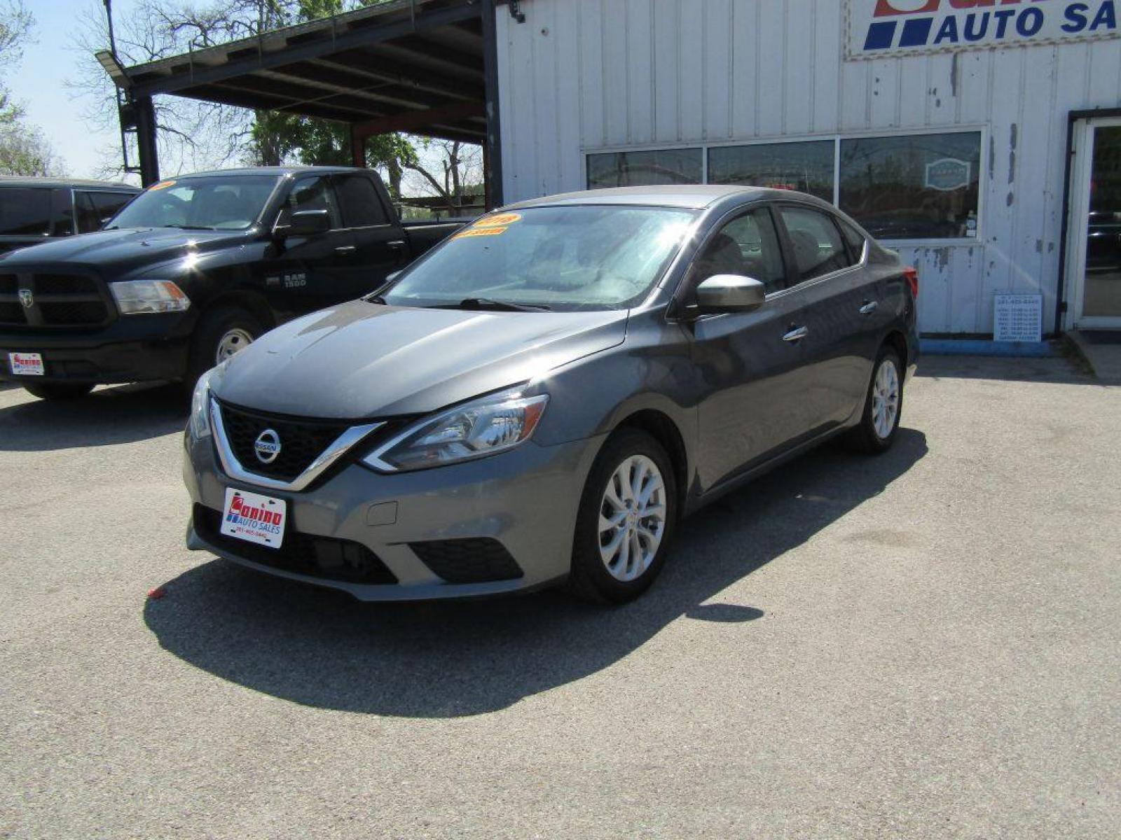 2018 GRAY NISSAN SENTRA S (3N1AB7AP5JL) with an 1.8L engine, Continuously Variable transmission, located at 830 E. Canino Rd., Houston, TX, 77037, (281) 405-0440, 38.358219, -81.729942 - Photo #1