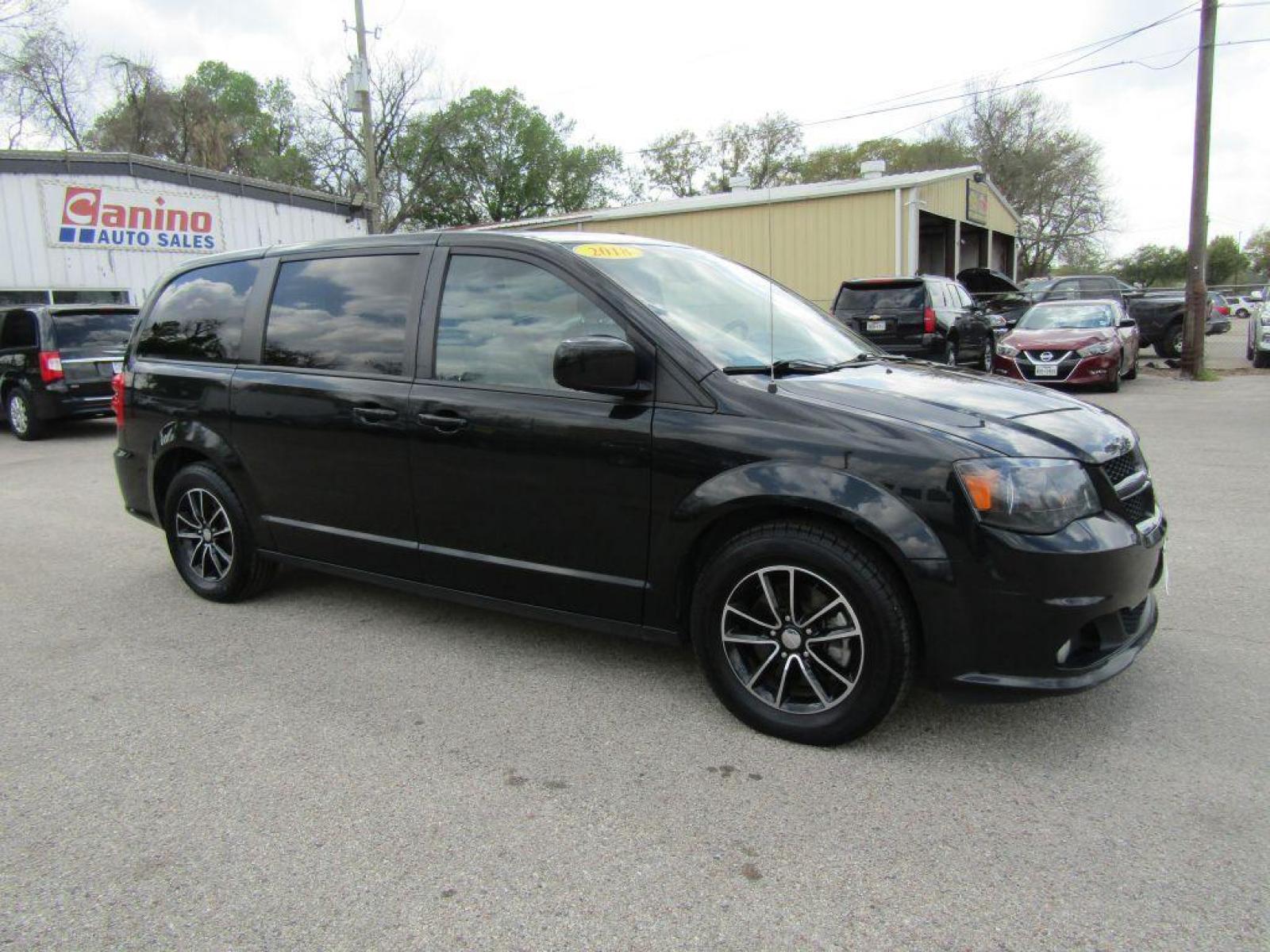 2018 BLACK DODGE GRAND CARAVAN GT (2C4RDGEGXJR) with an 3.6L engine, Automatic transmission, located at 830 E. Canino Rd., Houston, TX, 77037, (281) 405-0440, 38.358219, -81.729942 - Photo #1