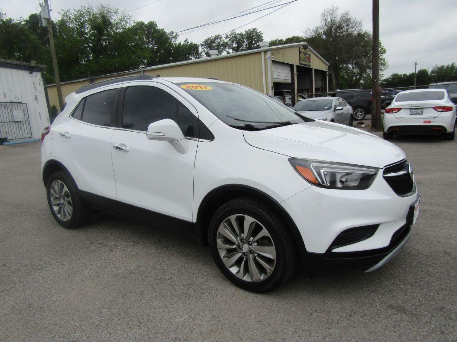 2017 WHITE BUICK ENCORE PREFERRED (KL4CJASB4HB) with an 1.4L engine, Automatic transmission, located at 830 E. Canino Rd., Houston, TX, 77037, (281) 405-0440, 38.358219, -81.729942 - Photo #2