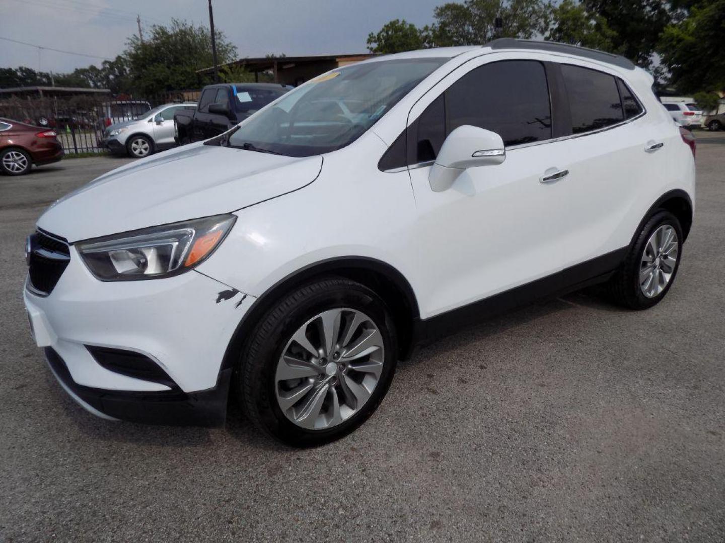 2017 WHITE BUICK ENCORE PREFERRED (KL4CJASB4HB) with an 1.4L engine, Automatic transmission, located at 830 E. Canino Rd., Houston, TX, 77037, (281) 405-0440, 38.358219, -81.729942 - Photo#1