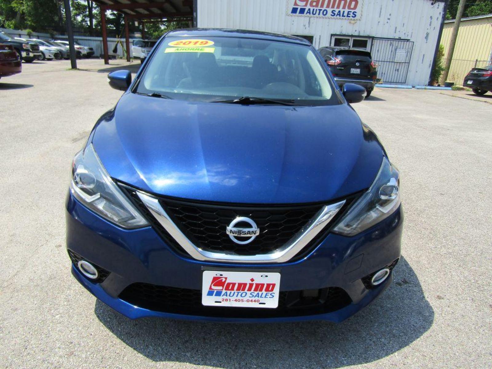 2019 BLUE NISSAN SENTRA S (3N1AB7AP1KY) with an 1.8L engine, Continuously Variable transmission, located at 830 E. Canino Rd., Houston, TX, 77037, (281) 405-0440, 38.358219, -81.729942 - Photo #0