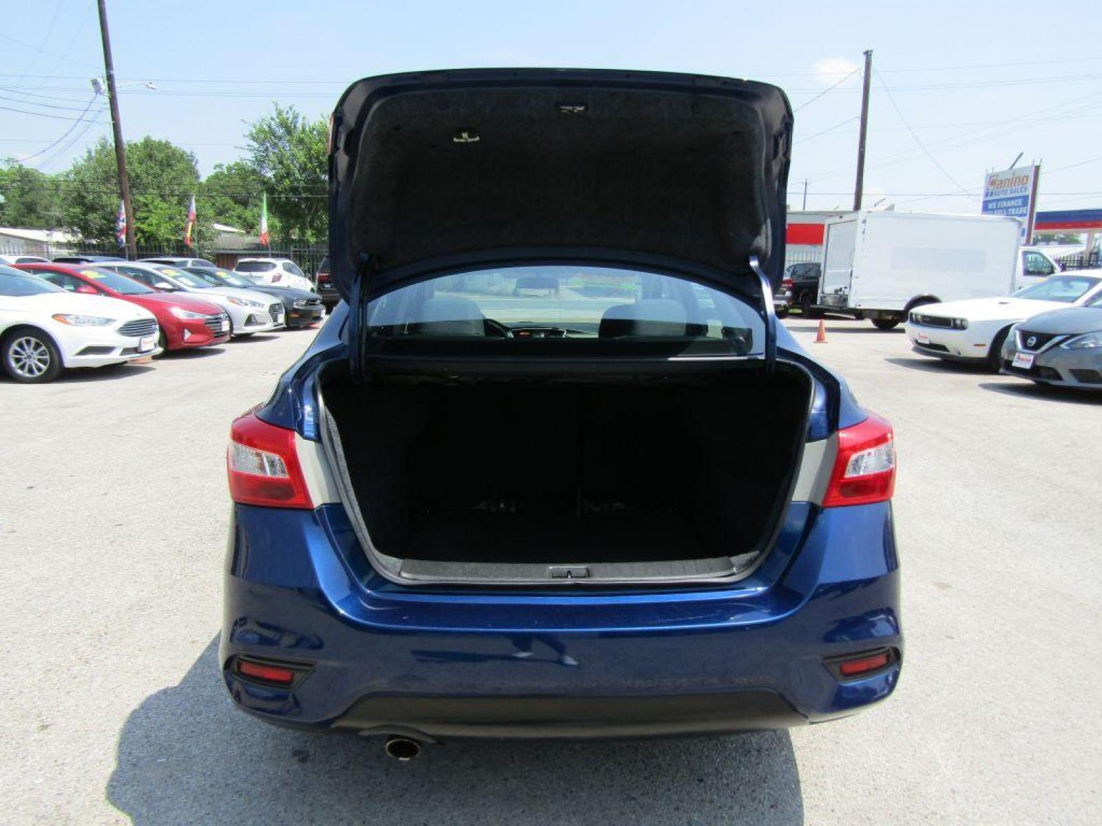 2019 BLUE NISSAN SENTRA S (3N1AB7AP1KY) with an 1.8L engine, Continuously Variable transmission, located at 830 E. Canino Rd., Houston, TX, 77037, (281) 405-0440, 38.358219, -81.729942 - Photo #8