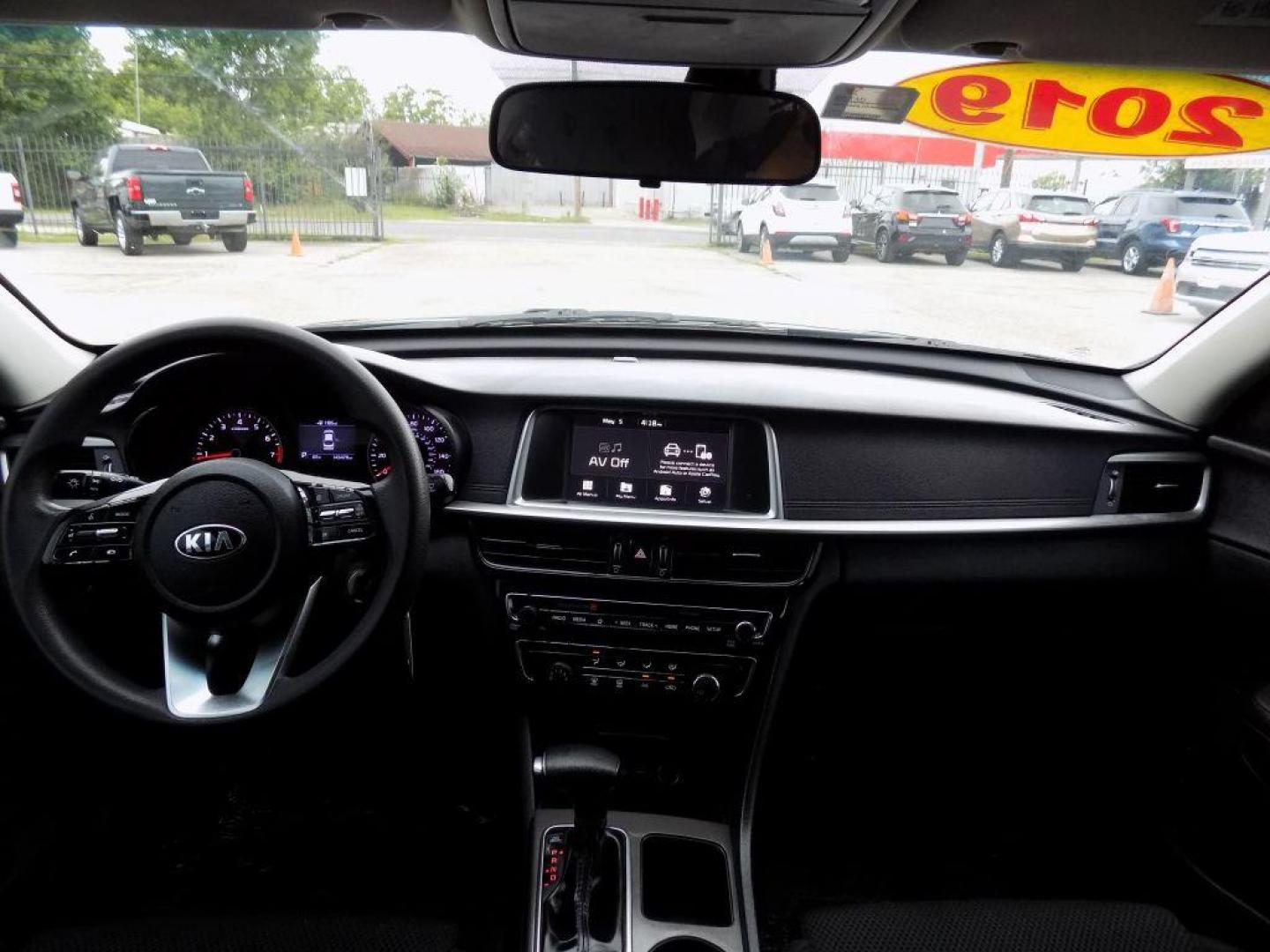 2019 BLACK KIA OPTIMA LX (5XXGT4L38KG) with an 2.4L engine, Automatic transmission, located at 830 E. Canino Rd., Houston, TX, 77037, (281) 405-0440, 38.358219, -81.729942 - Photo#14