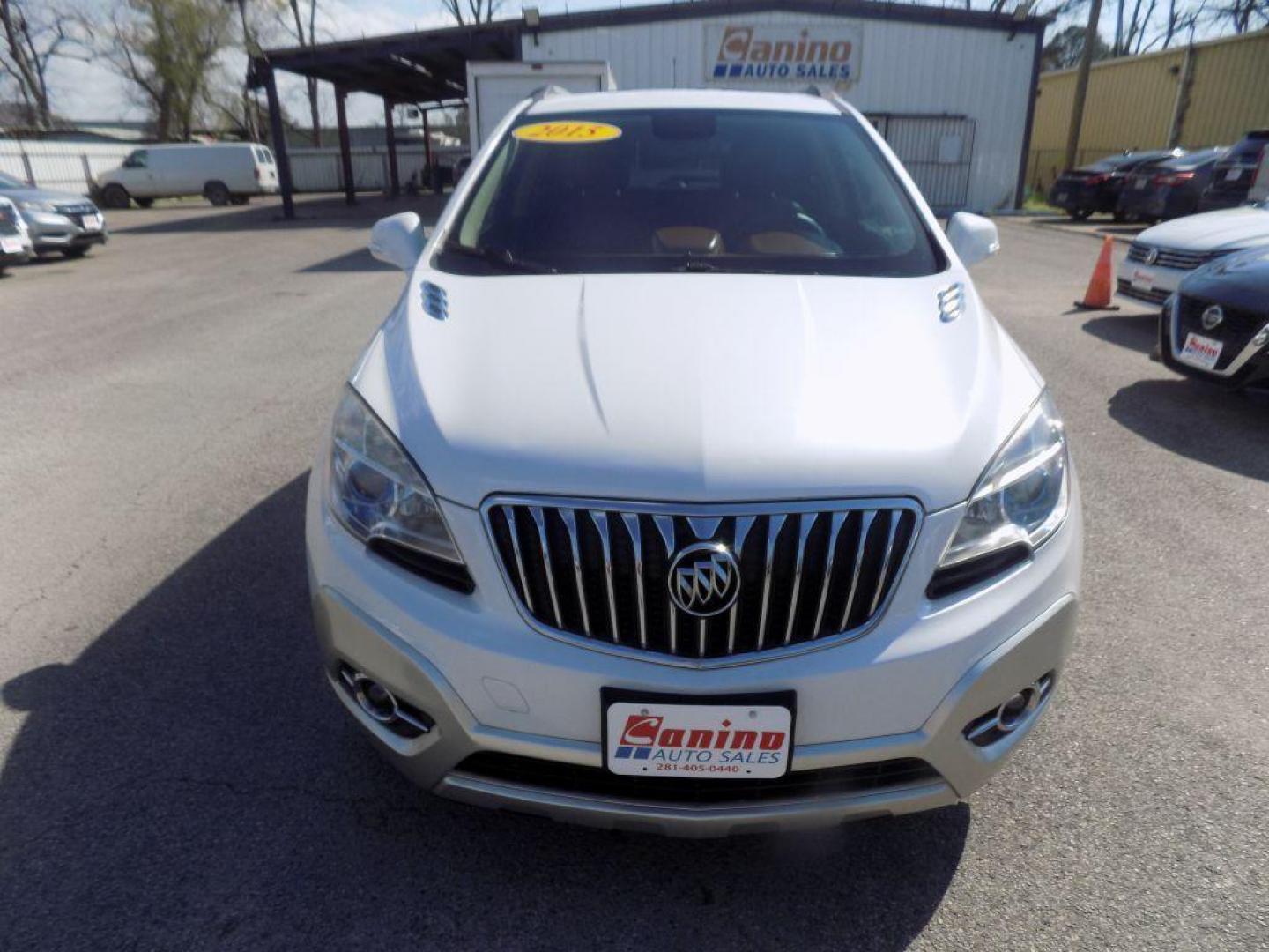 2015 WHITE BUICK ENCORE (KL4CJCSBXFB) with an 1.4L engine, Automatic transmission, located at 830 E. Canino Rd., Houston, TX, 77037, (281) 405-0440, 38.358219, -81.729942 - PRE APPROVACION FACIL, RAPIDA.... PROCESSO RAPIDO LLAMA O VISITANOS HOY MISMO ESTAMOS LOCALIZADOS EN EL 830 E. CANINO RD (ESQUINA CON AIRLINE) HOUSTON, TEXAS 777037 SU TRABAJO ES SU CREDITO!! ENTRE CAMINANDO Y SALGA MANEJANDO! LLAME YA AL (281) 405-0440 LE ESPERAMOS! - Photo#0