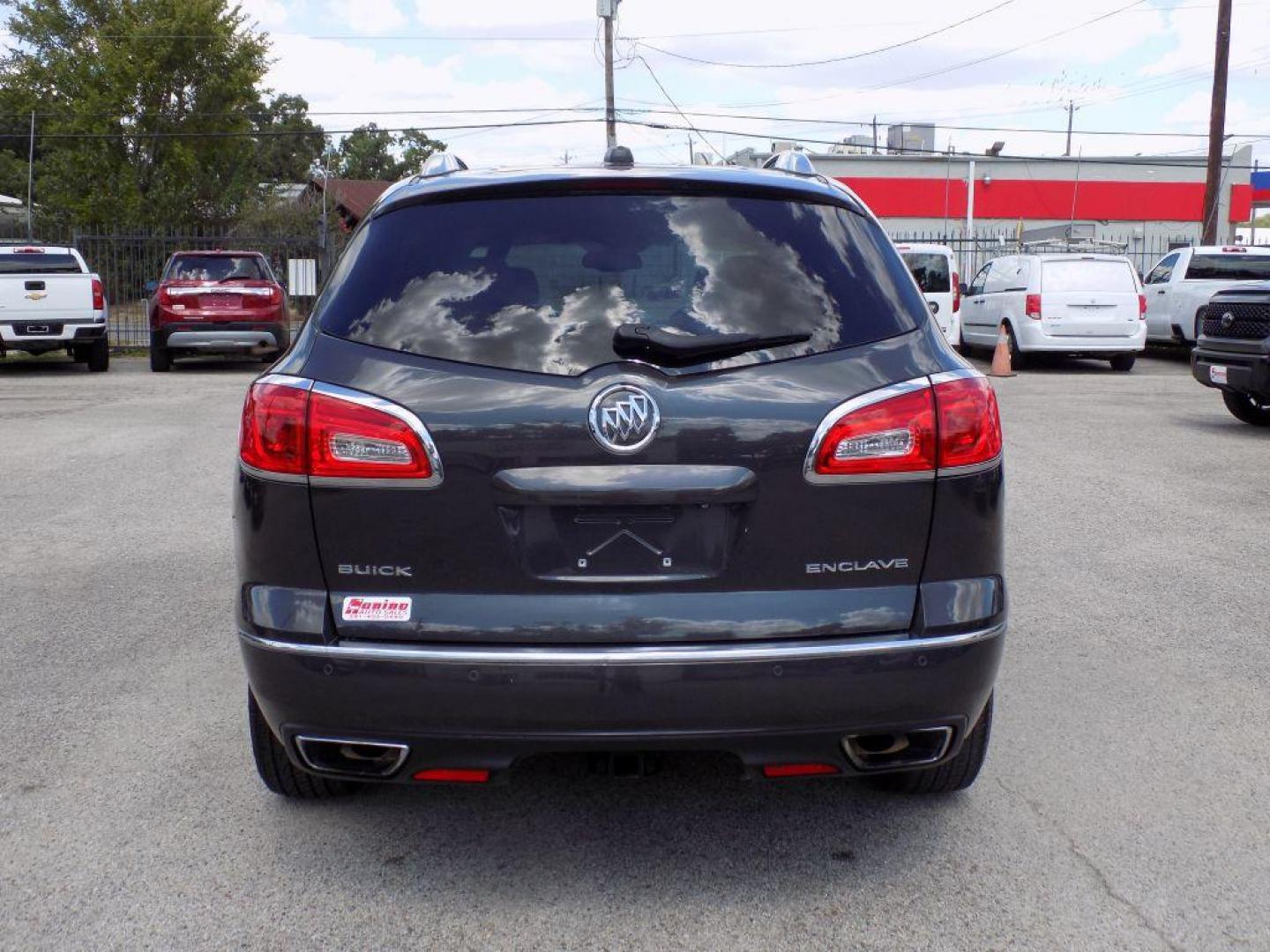 2016 GRAY BUICK ENCLAVE CONVENIENCE (5GAKRAKD0GJ) with an 3.6L engine, Automatic transmission, located at 830 E. Canino Rd., Houston, TX, 77037, (281) 405-0440, 38.358219, -81.729942 - Photo#4