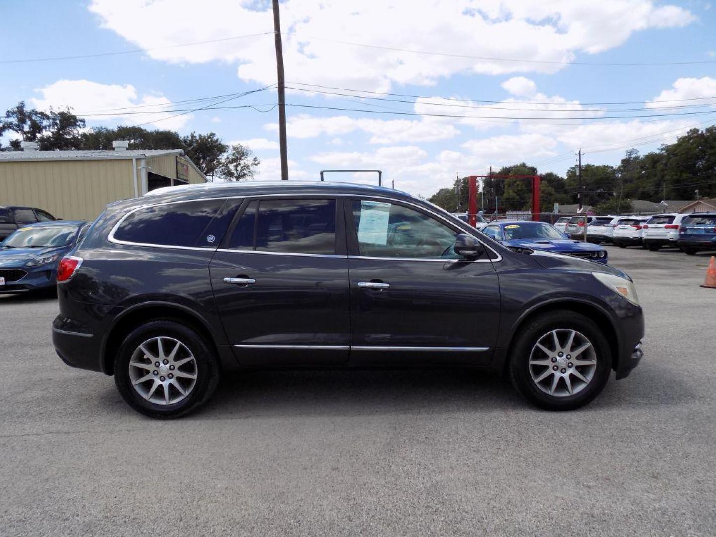 2016 GRAY BUICK ENCLAVE CONVENIENCE (5GAKRAKD0GJ) with an 3.6L engine, Automatic transmission, located at 830 E. Canino Rd., Houston, TX, 77037, (281) 405-0440, 38.358219, -81.729942 - Photo#6