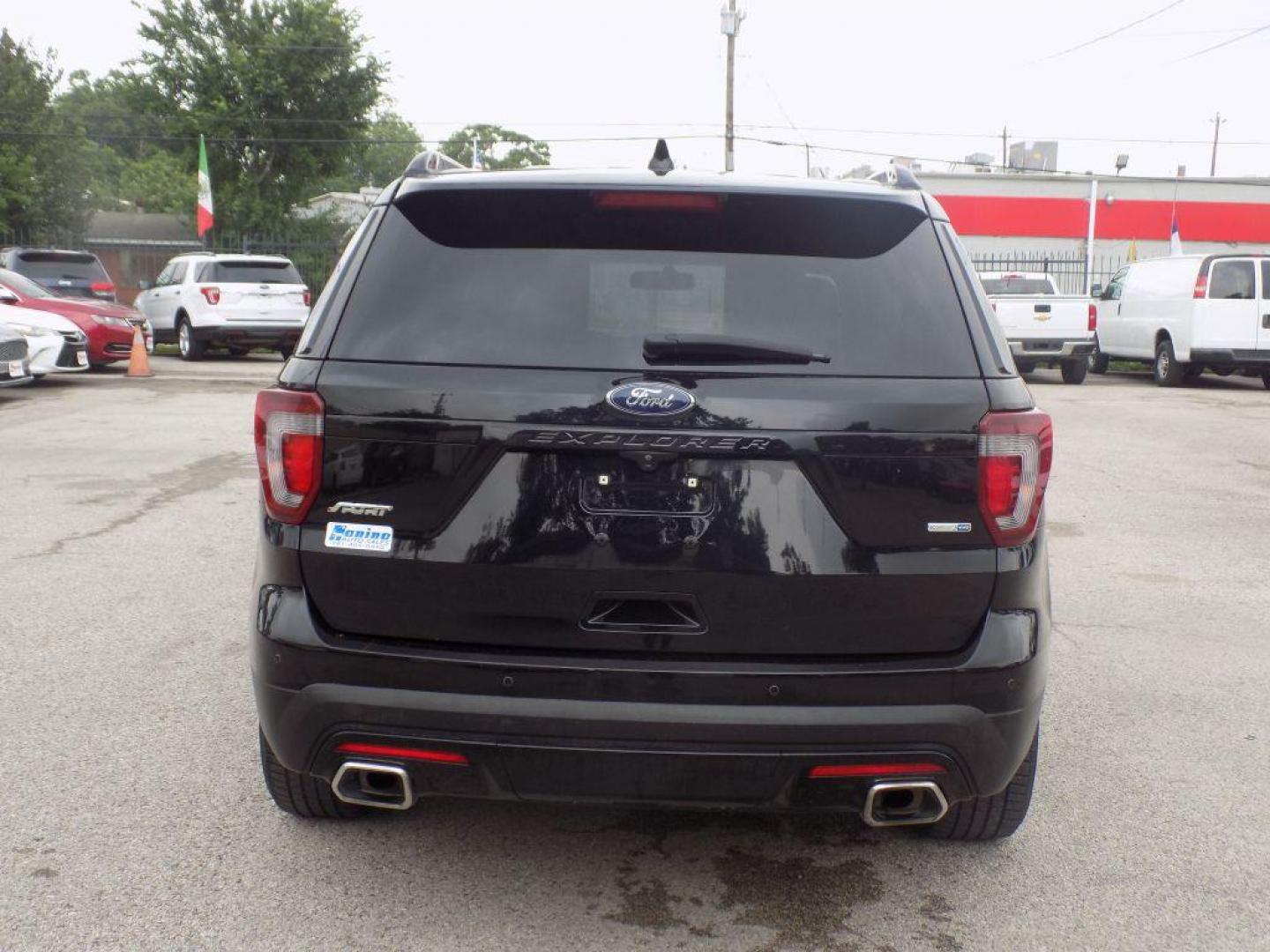 2016 BLACK FORD EXPLORER SPORT (1FM5K8GT6GG) with an 3.5L engine, Automatic transmission, located at 830 E. Canino Rd., Houston, TX, 77037, (281) 405-0440, 38.358219, -81.729942 - Photo#2