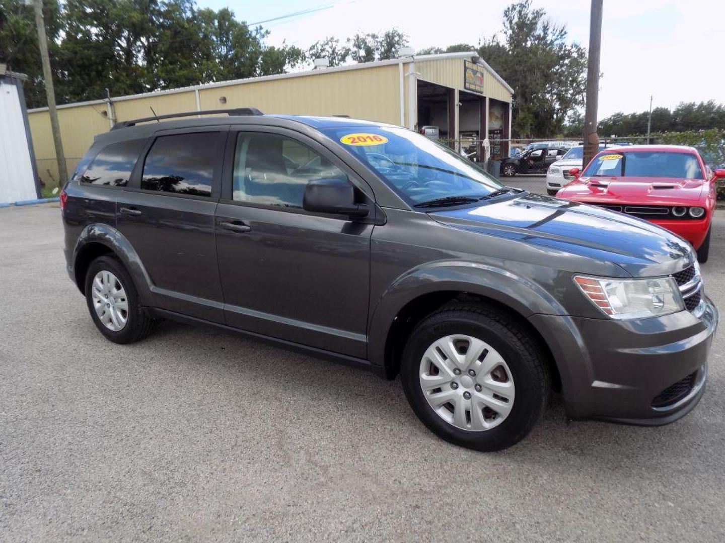 2016 GRAY DODGE JOURNEY SE (3C4PDCAB8GT) with an 2.4L engine, Automatic transmission, located at 830 E. Canino Rd., Houston, TX, 77037, (281) 405-0440, 38.358219, -81.729942 - Photo#6