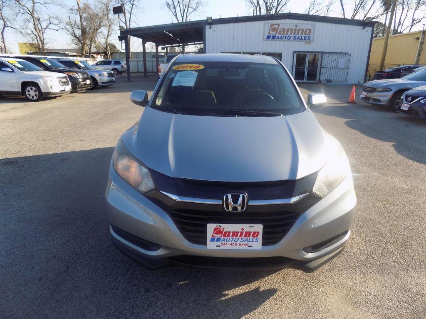 2018 SILVER HONDA HR-V LX (3CZRU5H3XJG) with an 1.8L engine, Continuously Variable transmission, located at 830 E. Canino Rd., Houston, TX, 77037, (281) 405-0440, 38.358219, -81.729942 - Photo#0