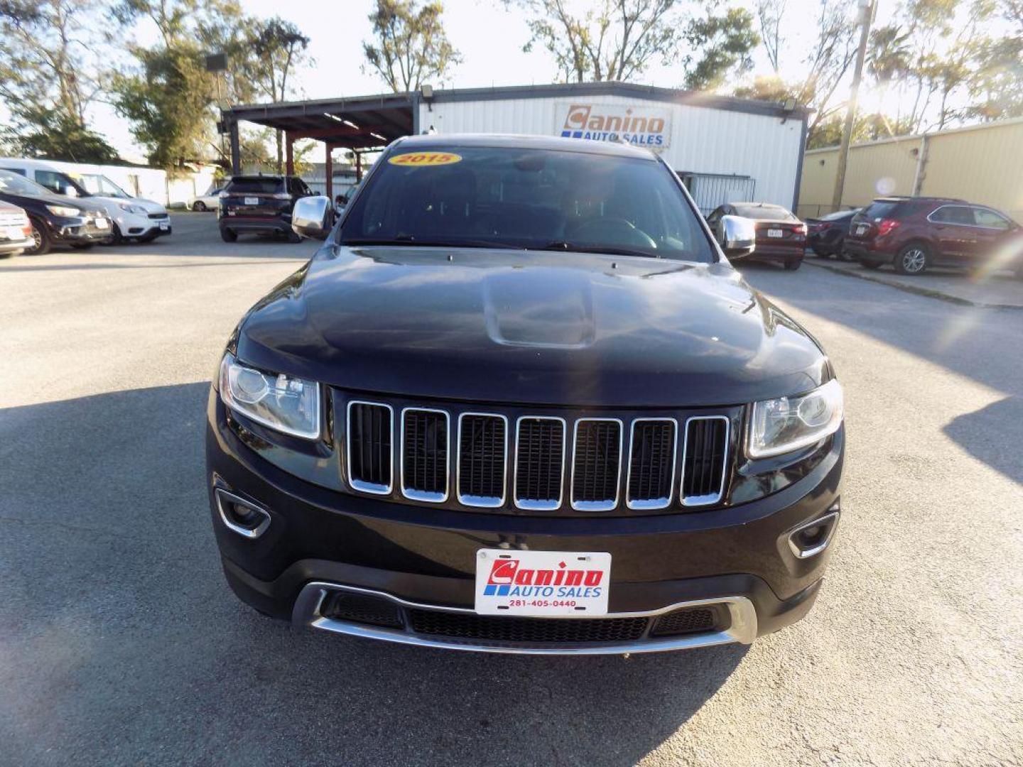 2015 BLACK JEEP GRAND CHEROKEE LIMITED (1C4RJFBG2FC) with an 3.6L engine, Automatic transmission, located at 830 E. Canino Rd., Houston, TX, 77037, (281) 405-0440, 38.358219, -81.729942 - Photo#0