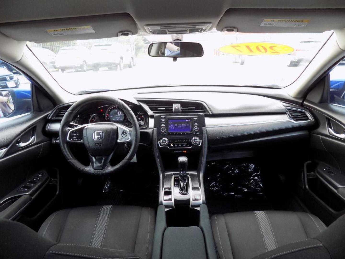 2017 BLUE HONDA CIVIC LX (19XFC2F52HE) with an 2.0L engine, Continuously Variable transmission, located at 830 E. Canino Rd., Houston, TX, 77037, (281) 405-0440, 38.358219, -81.729942 - RCVD TITLE - Photo#16