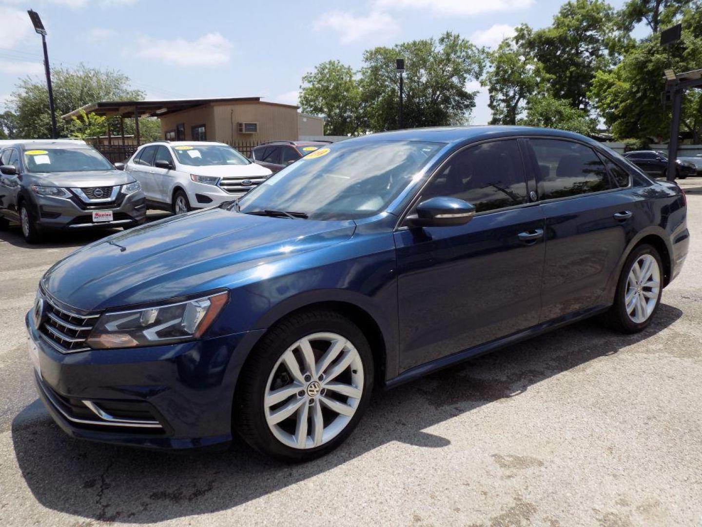 2019 BLUE VOLKSWAGEN PASSAT WOLFSBURG (1VWLA7A33KC) with an 2.0L engine, Automatic transmission, located at 830 E. Canino Rd., Houston, TX, 77037, (281) 405-0440, 38.358219, -81.729942 - Photo#1