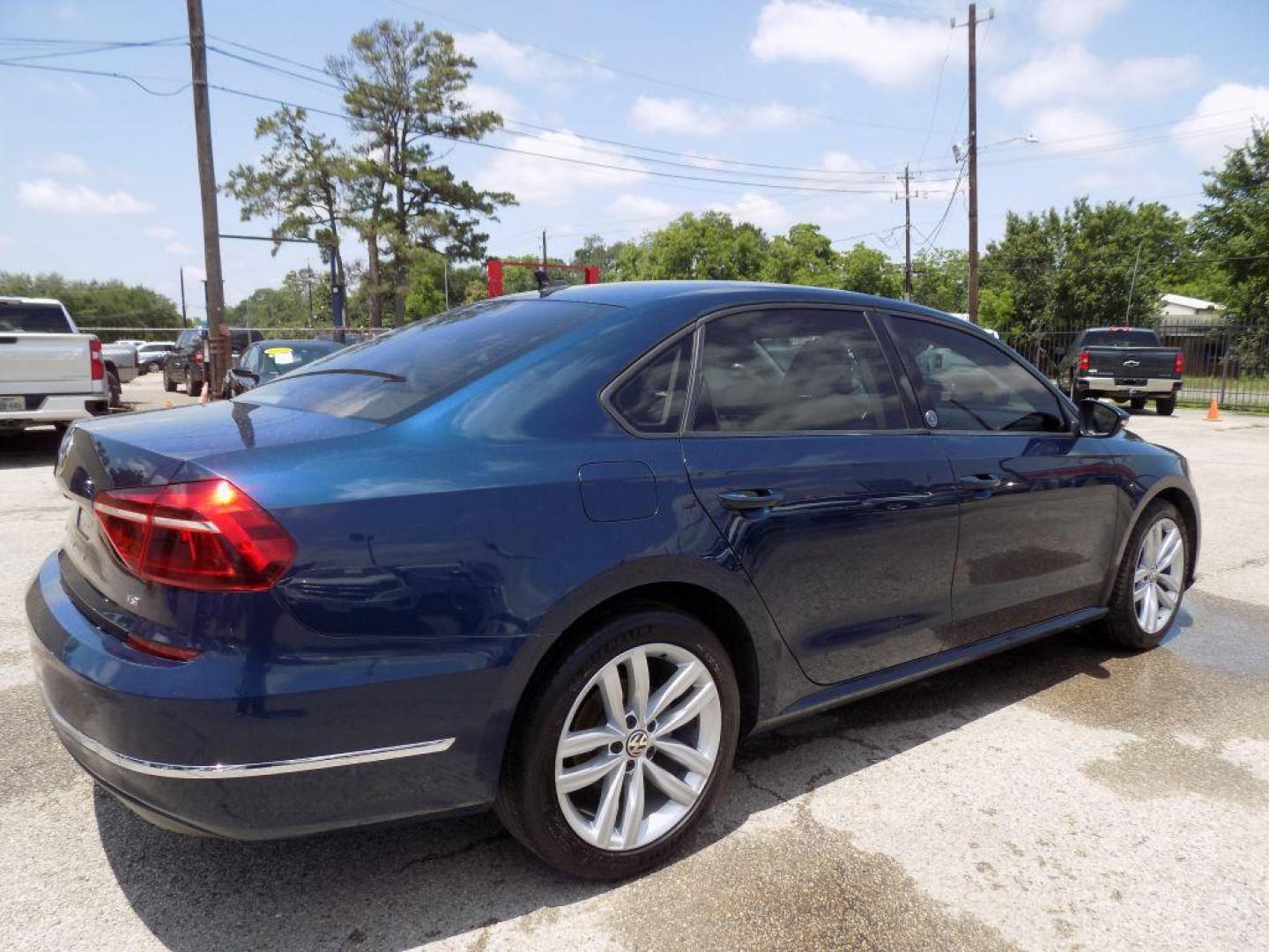 2019 BLUE VOLKSWAGEN PASSAT WOLFSBURG (1VWLA7A33KC) with an 2.0L engine, Automatic transmission, located at 830 E. Canino Rd., Houston, TX, 77037, (281) 405-0440, 38.358219, -81.729942 - Photo#5