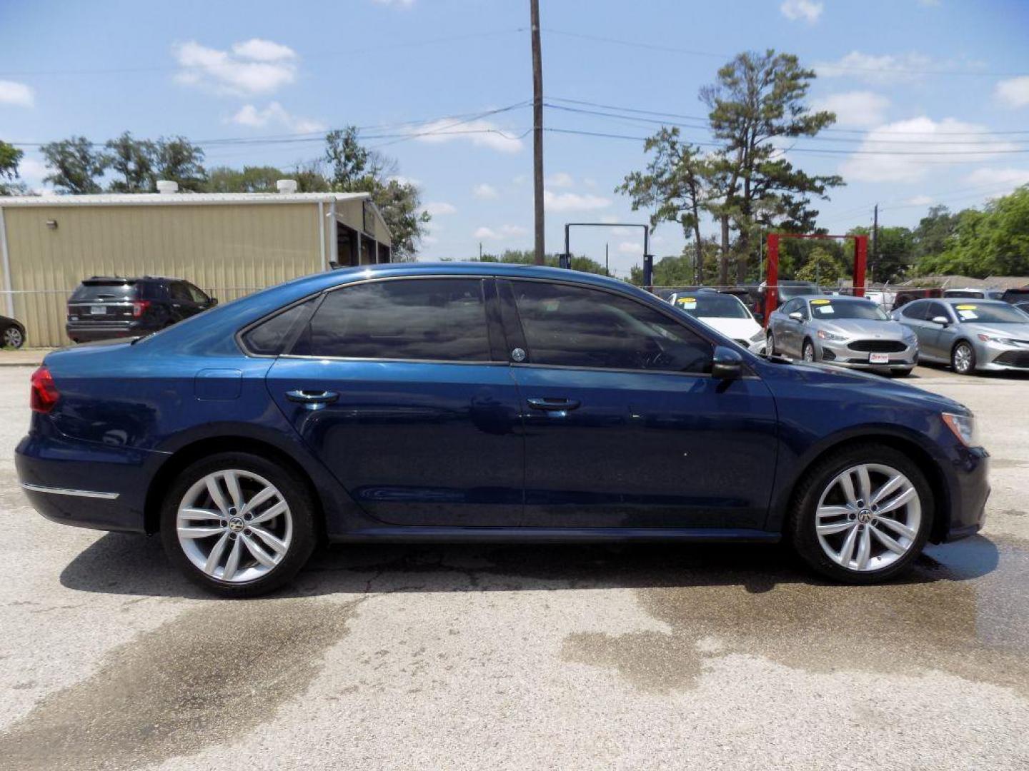 2019 BLUE VOLKSWAGEN PASSAT WOLFSBURG (1VWLA7A33KC) with an 2.0L engine, Automatic transmission, located at 830 E. Canino Rd., Houston, TX, 77037, (281) 405-0440, 38.358219, -81.729942 - Photo#6