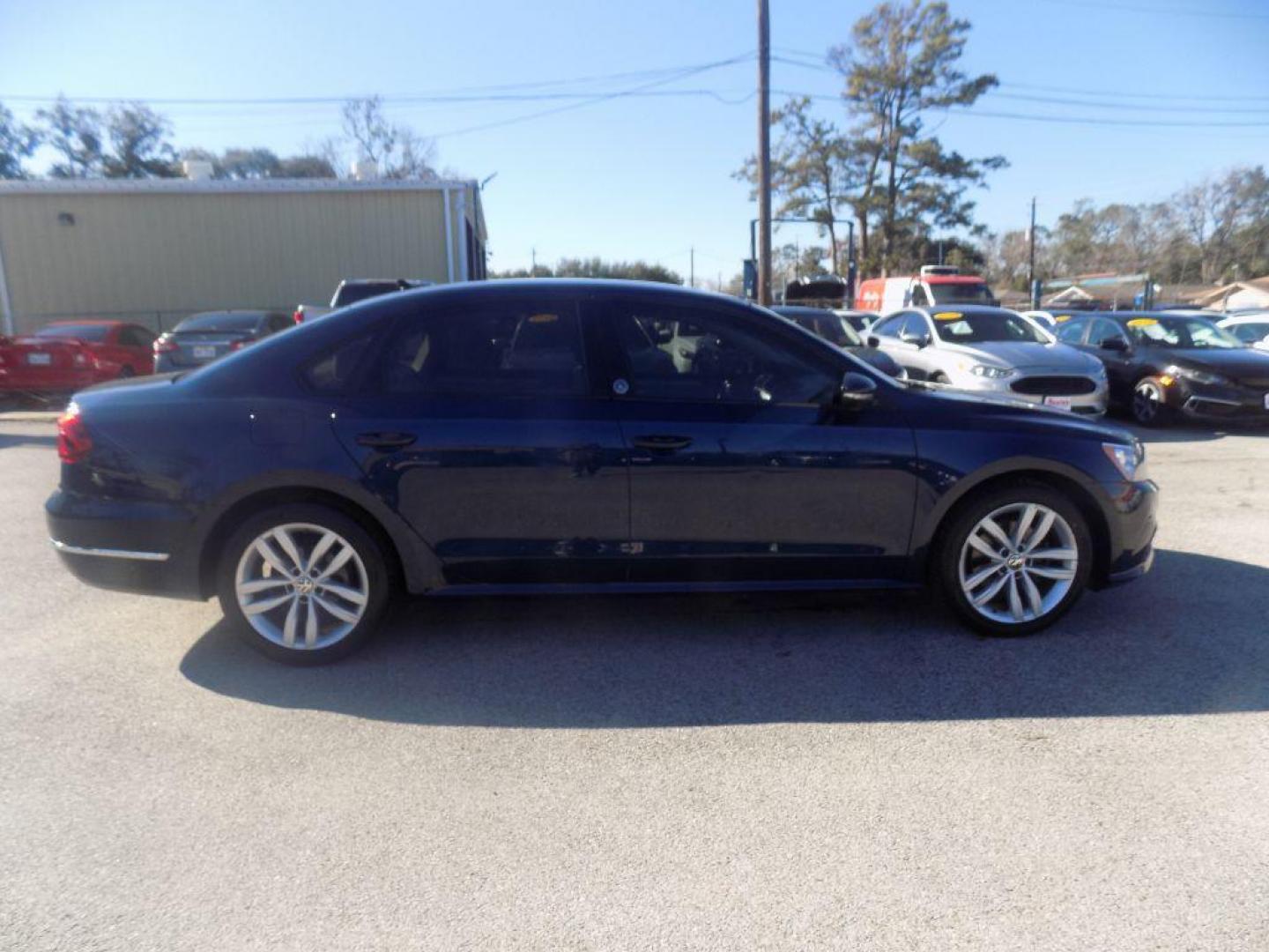 2019 BLUE VOLKSWAGEN PASSAT WOLFSBURG (1VWLA7A33KC) with an 2.0L engine, Automatic transmission, located at 830 E. Canino Rd., Houston, TX, 77037, (281) 405-0440, 38.358219, -81.729942 - Photo#2