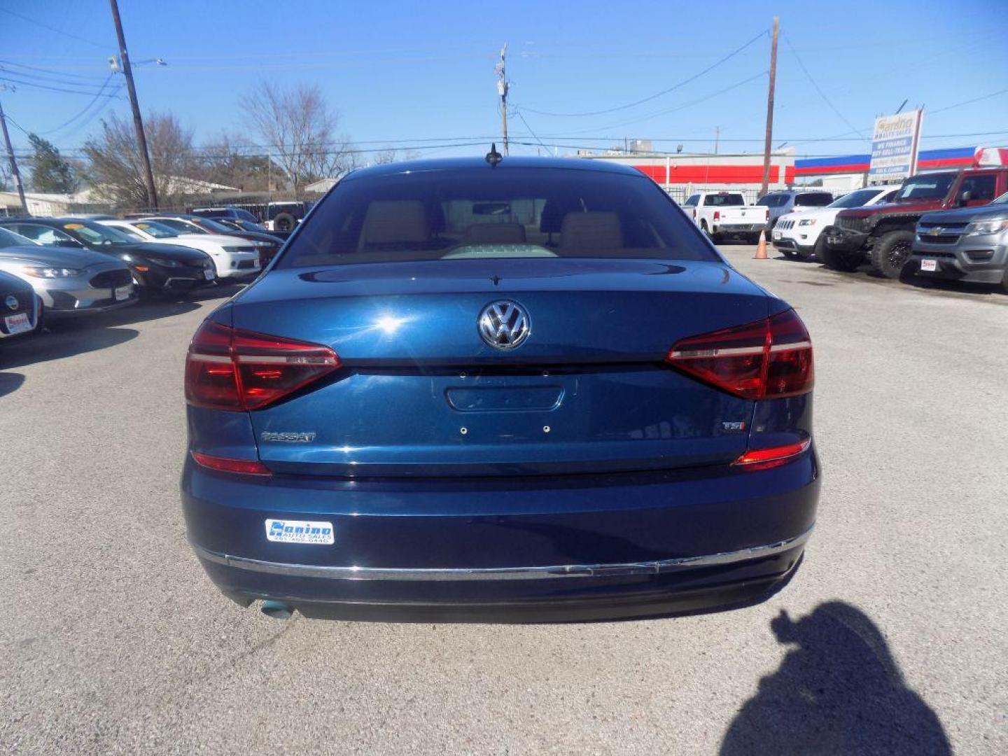 2019 BLUE VOLKSWAGEN PASSAT WOLFSBURG (1VWLA7A33KC) with an 2.0L engine, Automatic transmission, located at 830 E. Canino Rd., Houston, TX, 77037, (281) 405-0440, 38.358219, -81.729942 - Photo#4