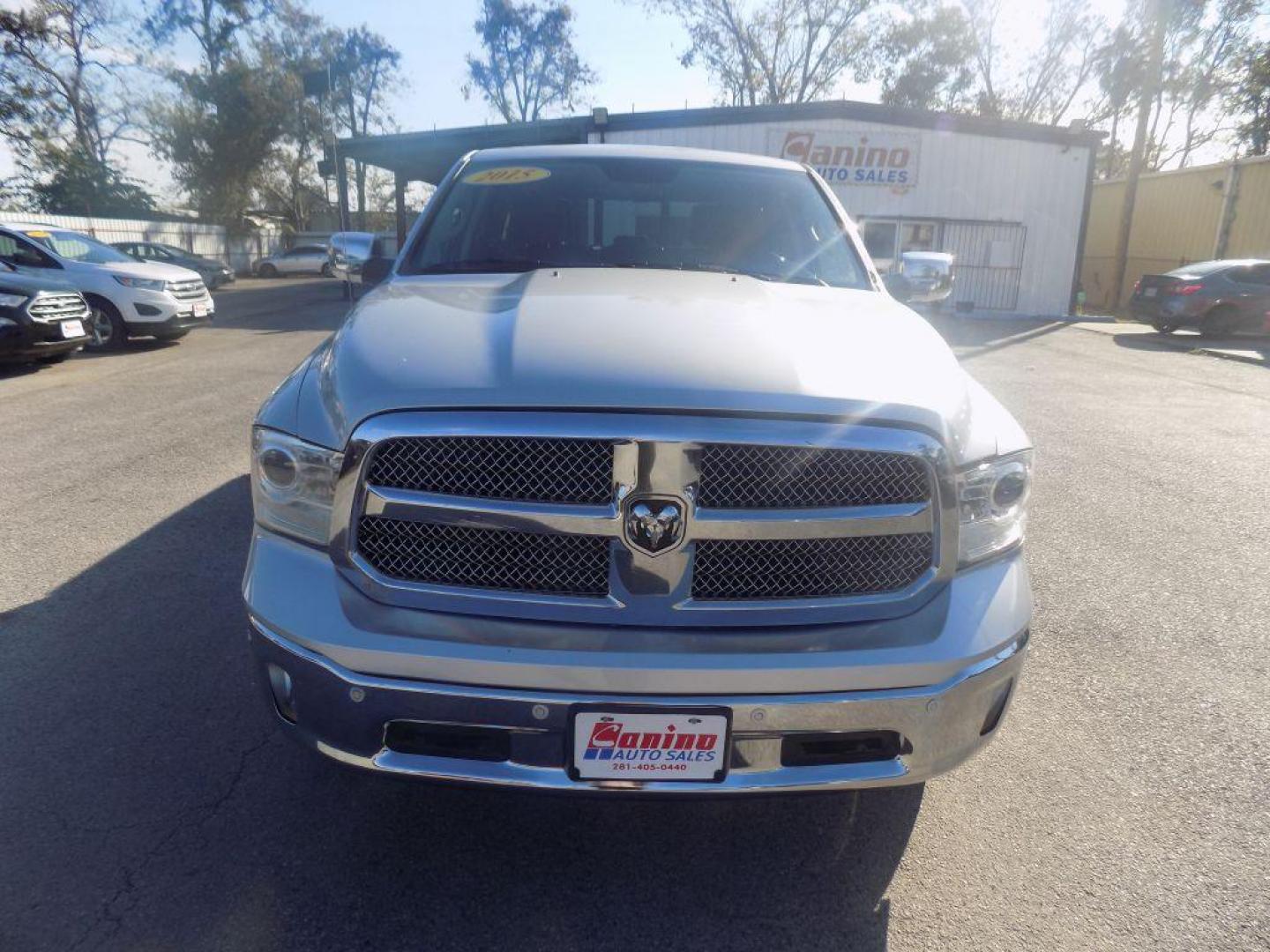 2015 SILVER RAM 1500 LONGHORN (1C6RR6WT8FS) with an 5.7L engine, Automatic transmission, located at 830 E. Canino Rd., Houston, TX, 77037, (281) 405-0440, 38.358219, -81.729942 - Photo#0