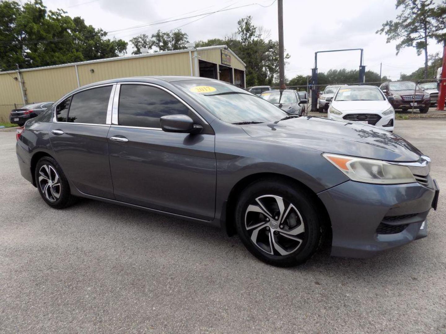 2017 GRAY HONDA ACCORD LX (1HGCR2F37HA) with an 2.4L engine, Continuously Variable transmission, located at 830 E. Canino Rd., Houston, TX, 77037, (281) 405-0440, 38.358219, -81.729942 - Photo#7