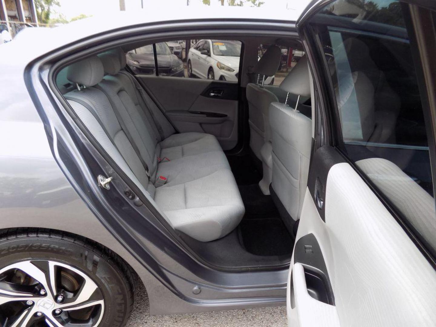 2017 GRAY HONDA ACCORD LX (1HGCR2F37HA) with an 2.4L engine, Continuously Variable transmission, located at 830 E. Canino Rd., Houston, TX, 77037, (281) 405-0440, 38.358219, -81.729942 - Photo#10