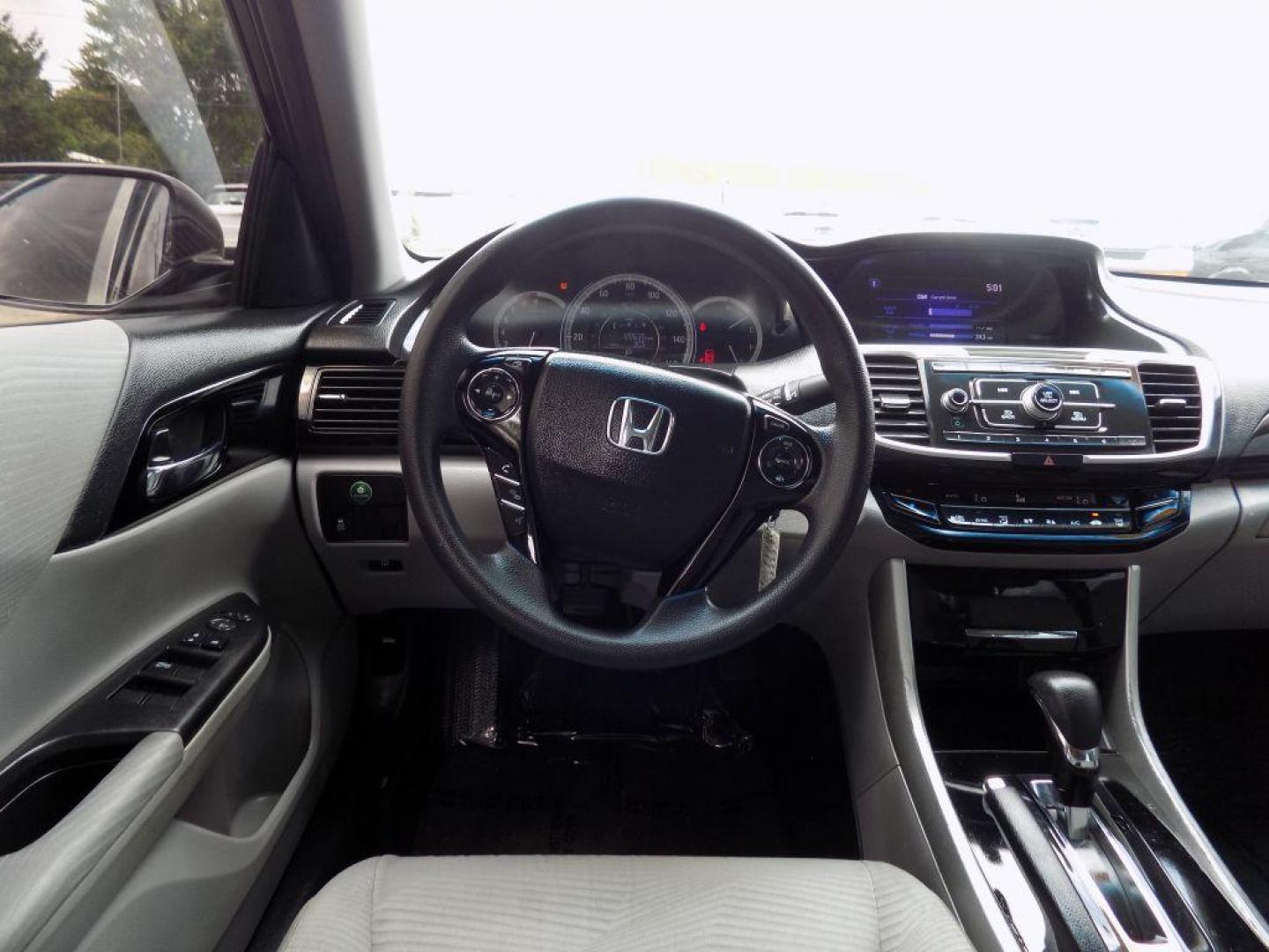2017 GRAY HONDA ACCORD LX (1HGCR2F37HA) with an 2.4L engine, Continuously Variable transmission, located at 830 E. Canino Rd., Houston, TX, 77037, (281) 405-0440, 38.358219, -81.729942 - Photo#14