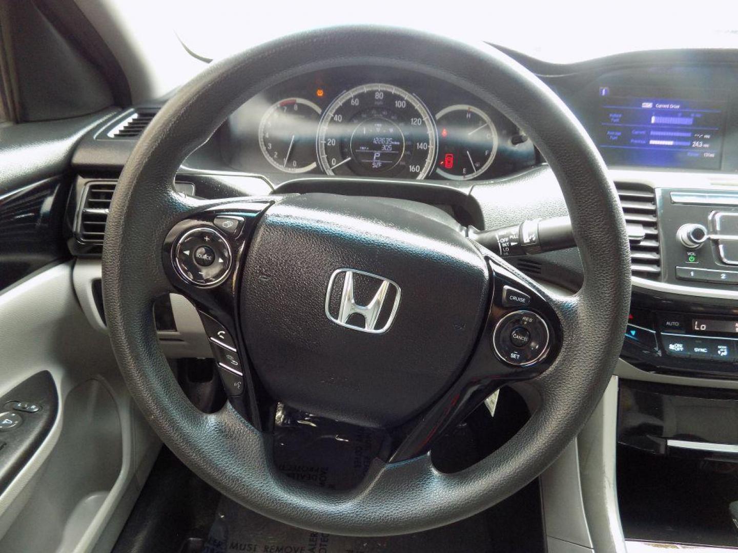 2017 GRAY HONDA ACCORD LX (1HGCR2F37HA) with an 2.4L engine, Continuously Variable transmission, located at 830 E. Canino Rd., Houston, TX, 77037, (281) 405-0440, 38.358219, -81.729942 - Photo#15
