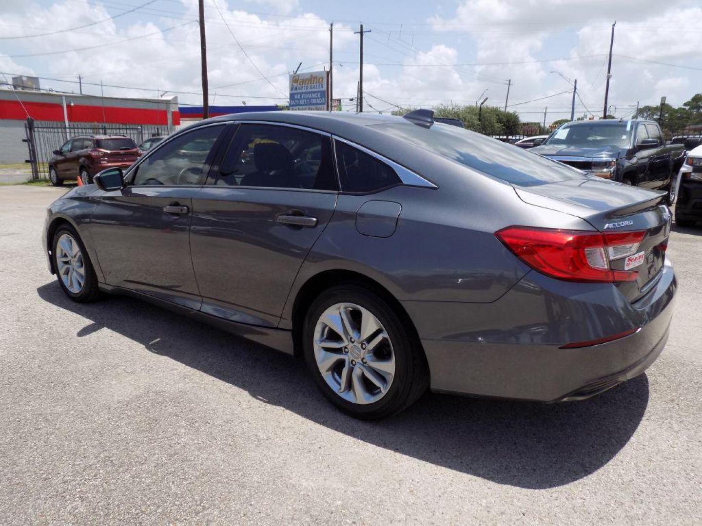 2018 GRAY HONDA ACCORD LX (1HGCV1F10JA) with an 1.5L engine, Continuously Variable transmission, located at 830 E. Canino Rd., Houston, TX, 77037, (281) 405-0440, 38.358219, -81.729942 - Photo#3