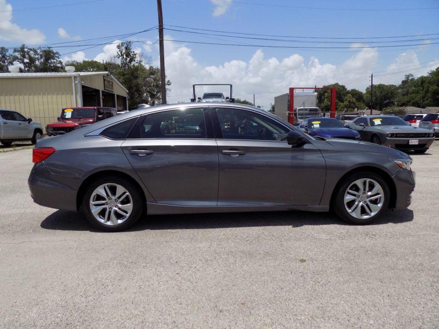 2018 GRAY HONDA ACCORD LX (1HGCV1F10JA) with an 1.5L engine, Continuously Variable transmission, located at 830 E. Canino Rd., Houston, TX, 77037, (281) 405-0440, 38.358219, -81.729942 - Photo#6