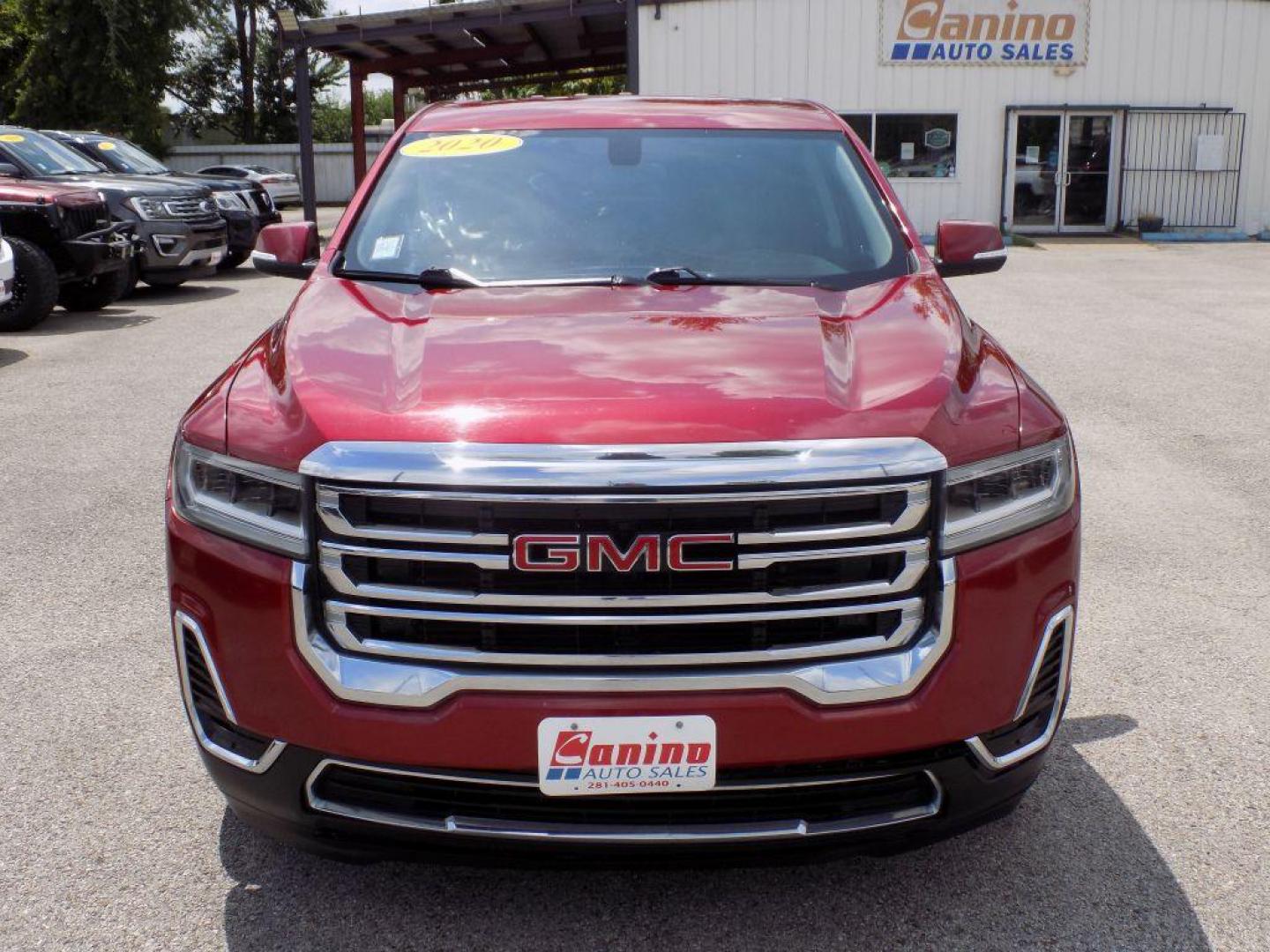 2020 RED GMC ACADIA SLE (1GKKNKLAXLZ) with an 2.5L engine, Automatic transmission, located at 830 E. Canino Rd., Houston, TX, 77037, (281) 405-0440, 38.358219, -81.729942 - Photo#0
