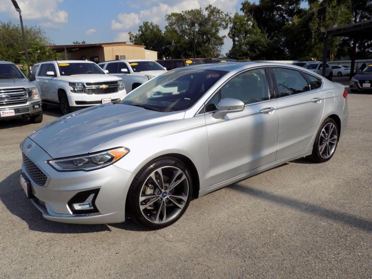 2019 SILVER FORD FUSION TITANIUM (3FA6P0D93KR) with an 2.0L engine, Automatic transmission, located at 830 E. Canino Rd., Houston, TX, 77037, (281) 405-0440, 38.358219, -81.729942 - Photo#1