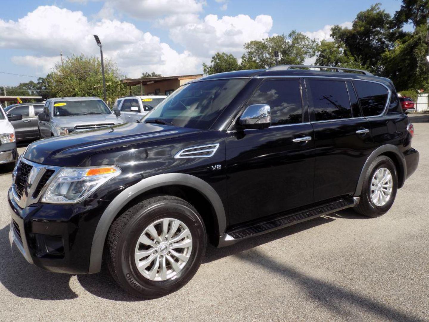2018 BLACK NISSAN ARMADA SV (JN8AY2ND9JX) with an 5.6L engine, Automatic transmission, located at 830 E. Canino Rd., Houston, TX, 77037, (281) 405-0440, 38.358219, -81.729942 - Photo#1