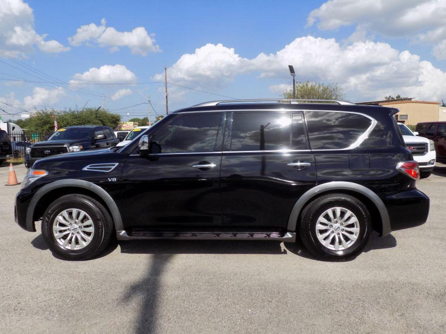 2018 BLACK NISSAN ARMADA SV (JN8AY2ND9JX) with an 5.6L engine, Automatic transmission, located at 830 E. Canino Rd., Houston, TX, 77037, (281) 405-0440, 38.358219, -81.729942 - Photo#2
