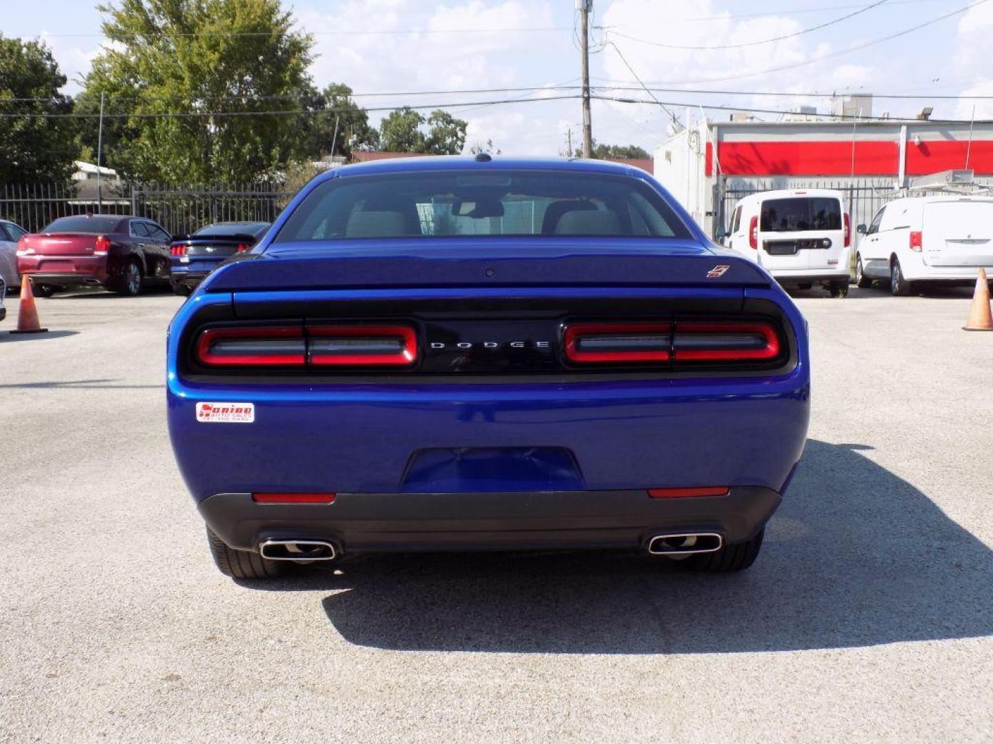 2022 BLUE DODGE CHALLENGER SXT (2C3CDZGG9NH) with an 3.6L engine, Automatic transmission, located at 830 E. Canino Rd., Houston, TX, 77037, (281) 405-0440, 38.358219, -81.729942 - Photo#4