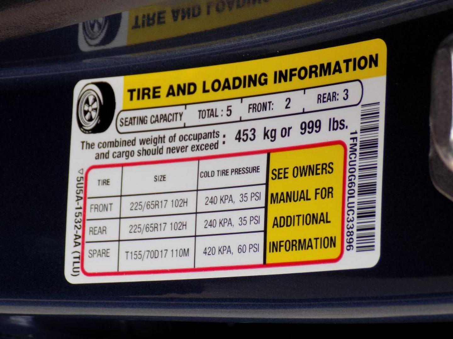 2020 BLUE FORD ESCAPE SE (1FMCU0G60LU) with an 1.5L engine, Automatic transmission, located at 830 E. Canino Rd., Houston, TX, 77037, (281) 405-0440, 38.358219, -81.729942 - Photo#8